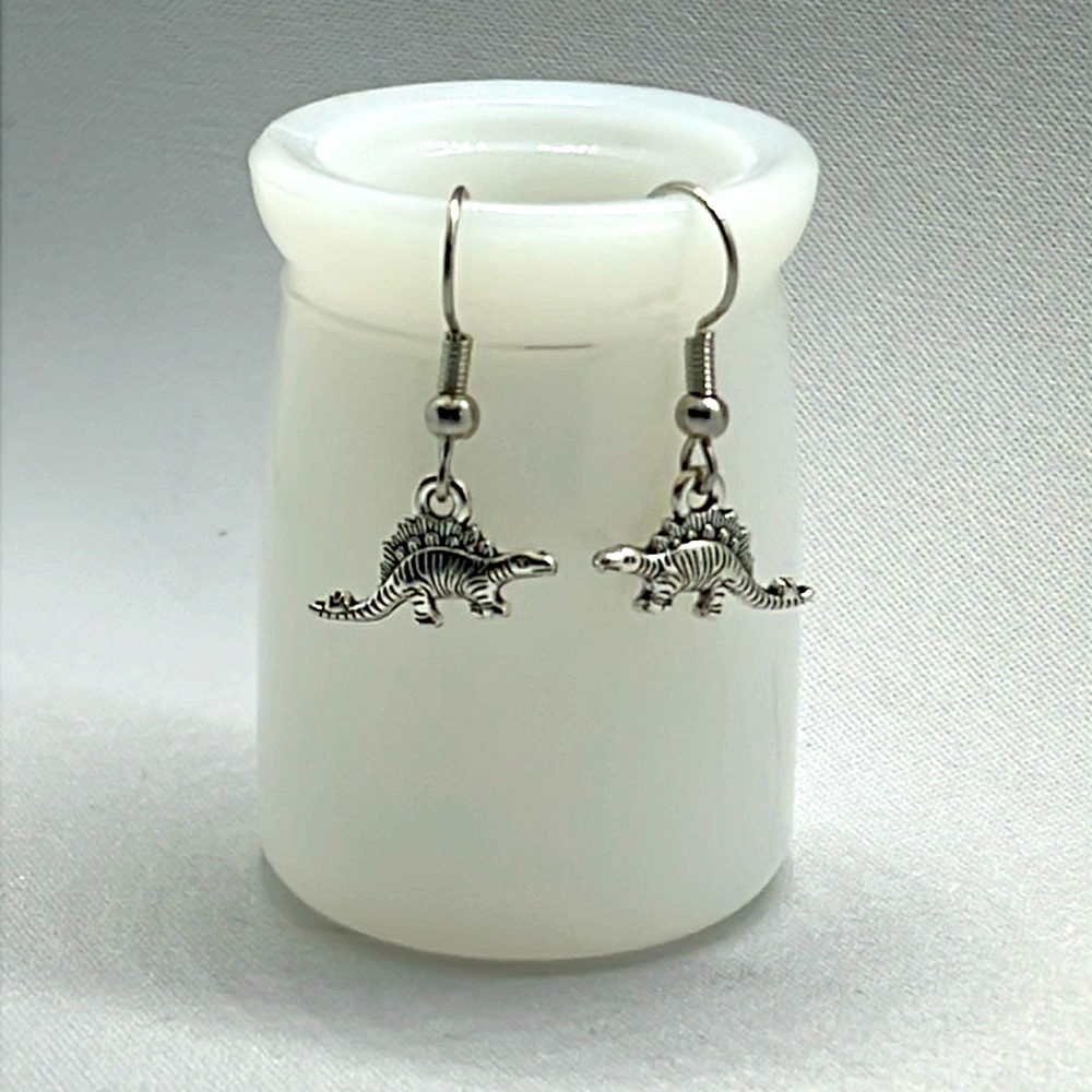 Dinosaur dangle earrings
